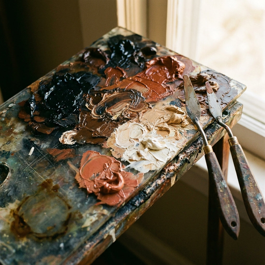Palette — huile et pigments